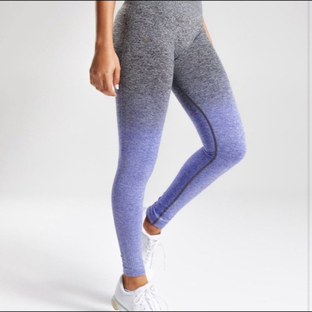 Gymshark Ombre Seamless Leggings  (Grey/Purple)